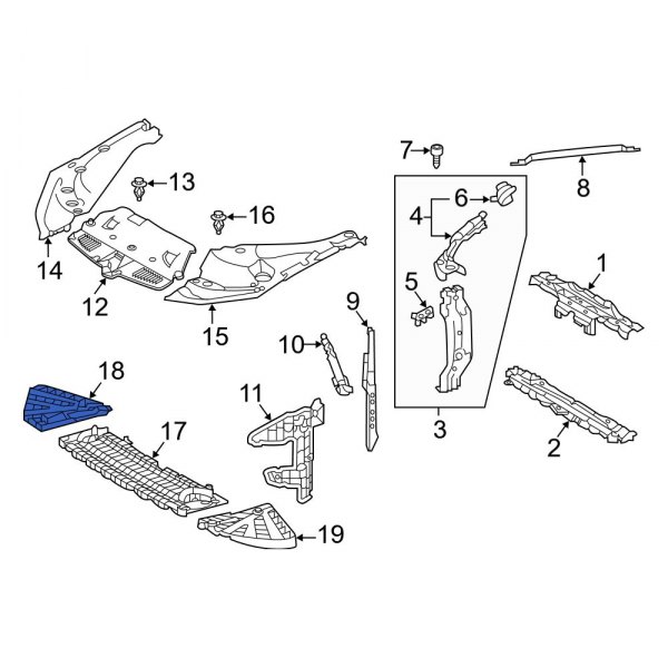 Radiator Support Air Deflector