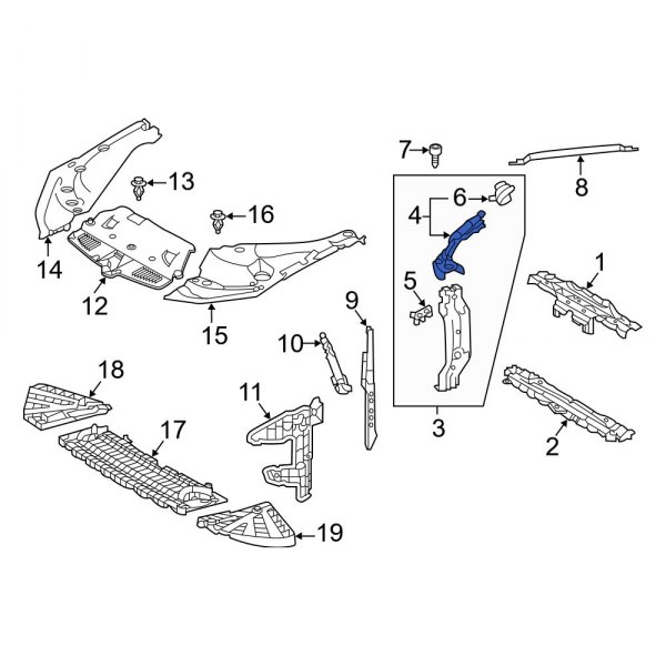 Radiator Support Tie Bar Extension