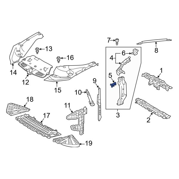 Radiator Support Side Panel Bracket