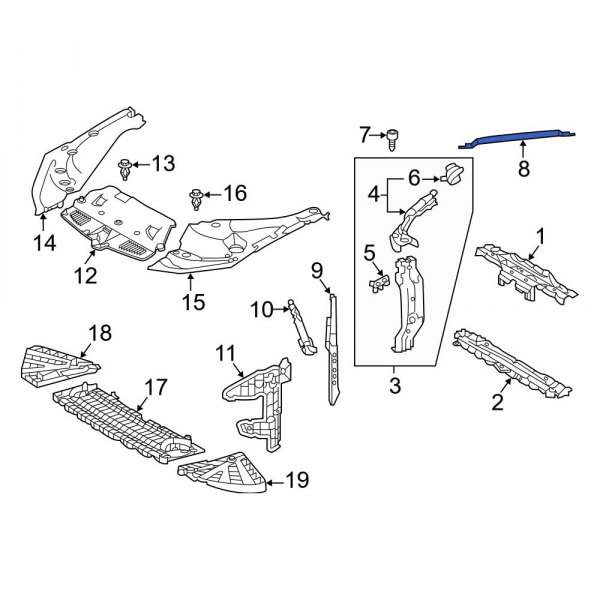 Radiator Support Tie Bar Brace