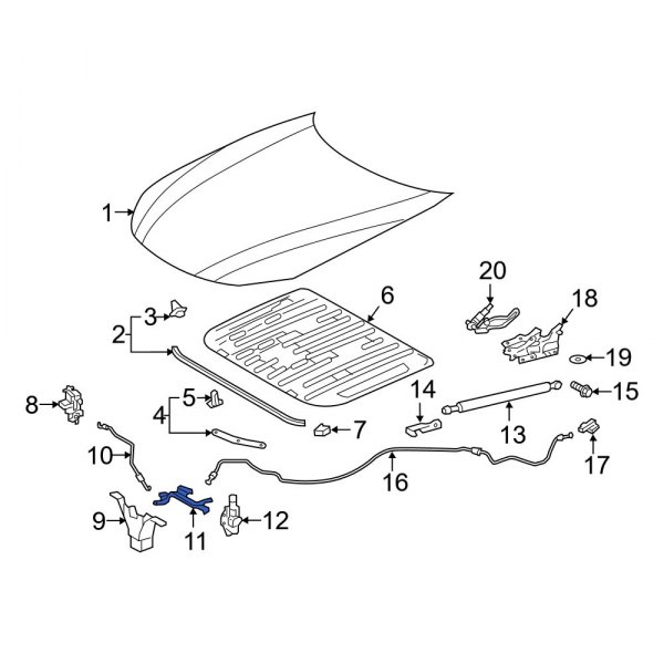 Hood Release Cable Bracket