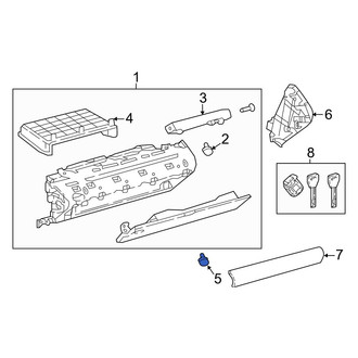 Lexus OE - Front Glove Box Lock Cylinder Cover