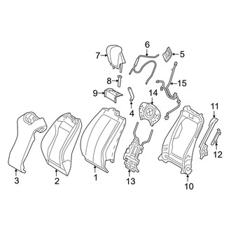 Lexus OE - Seats & Tracks - Driver Seat Components (Seat Back Components, W/O Sport Seat), (Coupe)