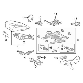 Lexus OE - Seats & Tracks - Driver Seat Components (Seat Cushion Components, With Sport Seat)