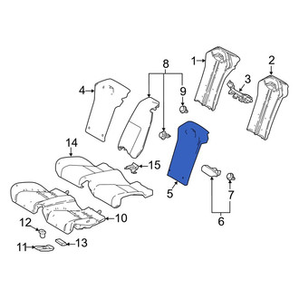 Lexus OE - Rear Left Seat Back Cushion Cover