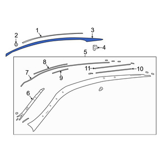 Lexus OE - Left Roof Molding