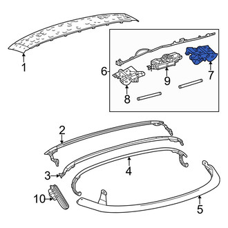 Lexus OE - Right Convertible Top Stowage Compartment Lid Striker