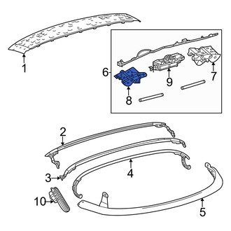 Lexus OE - Left Convertible Top Stowage Compartment Lid Striker