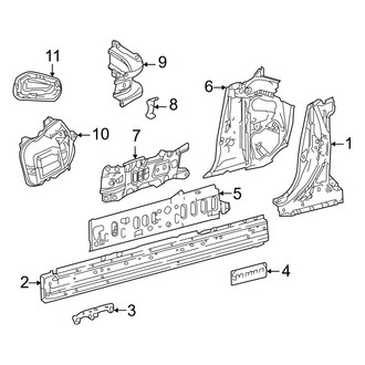 Lexus OE - Pillars, Rocker & Floor - Lock Pillar (Convertible)