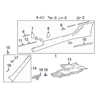 Lexus OE - Windshield Molding Rivet