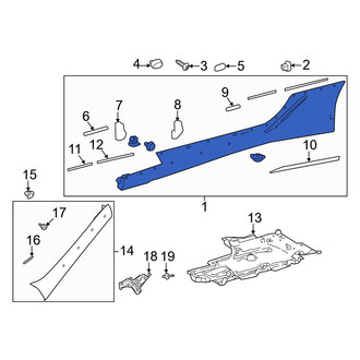 Lexus OE - Left Rocker Panel Guard