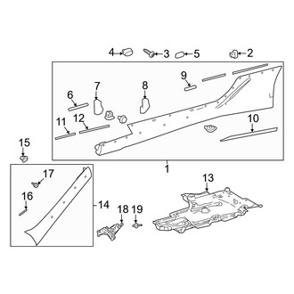 Lexus OE - Pillars, Rocker & Floor - Exterior Trim (Convertible)