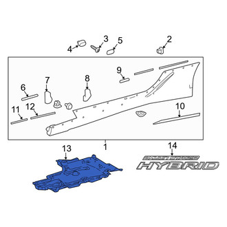 Lexus OE - Rear Left Floor Pan Splash Shield