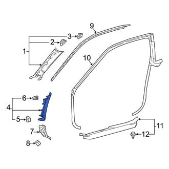Lexus OE - Left Upper Body A-Pillar Trim Panel