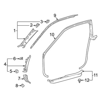 Lexus OE - Pillars, Rocker & Floor - Interior Trim (Coupe)