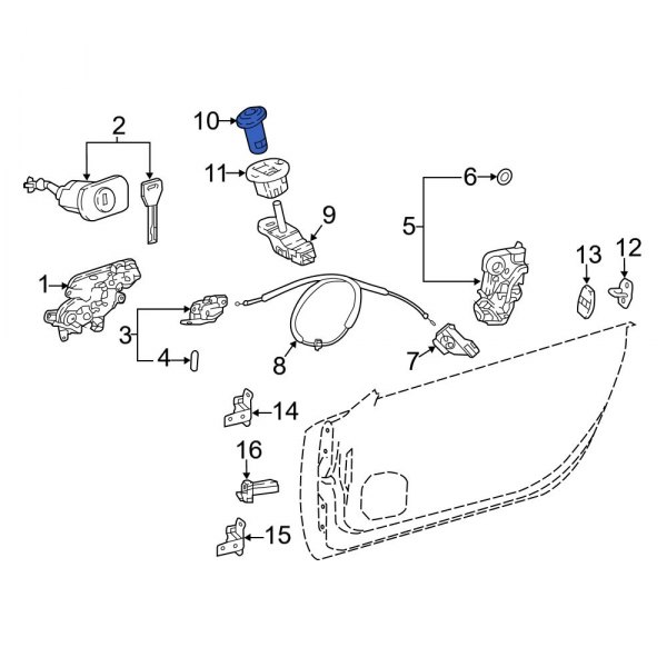Lexus OE 8182211010 Front Door Lock Knob