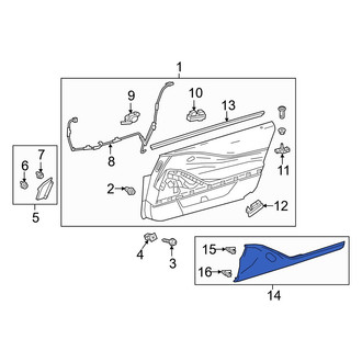 Lexus OE - Front Right Interior Door Pull Handle