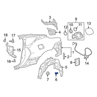 Lexus OE - Quarter Panel Splash Shield Grommet