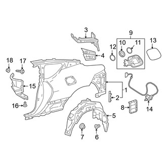 Lexus OE - Quarter Panel & Components (Coupe)