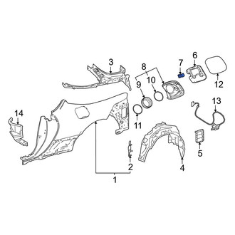 Lexus OE - Rear Fuel Door Spring
