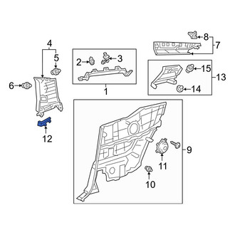 Lexus OE - Left Body B-Pillar Trim Panel Insert