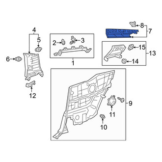 Lexus OE - Rear Left Lower Interior Quarter Panel Trim Panel