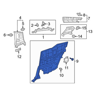Lexus OE - Rear Left Lower Interior Quarter Panel Trim Panel