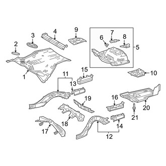 Lexus OE - Rear Body & Floor - Floor & Rails (Coupe)