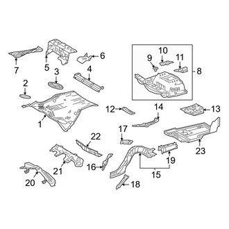 Lexus OE - Rear Body & Floor - Floor & Rails (Convertible)