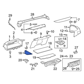 Lexus OE - Rear Left Floor Storage Compartment Lid