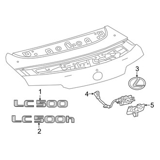 Lexus OE - Trunk Lid - Exterior Trim (Coupe)