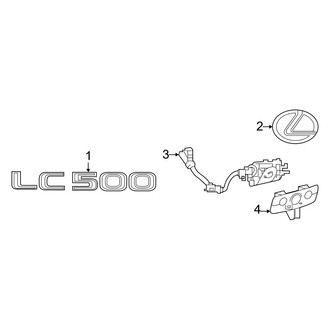 Lexus OE - Trunk Lid - Exterior Trim (Base Convertible)