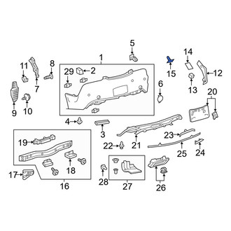 Lexus OE - Rear Left Bumper Cover Bracket