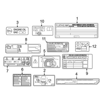 Lexus OE - Information Labels - Labels