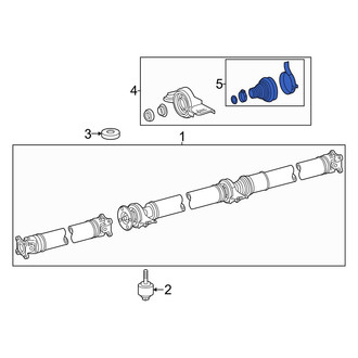 Lexus OE - Rear Drive Shaft Center Support Boot