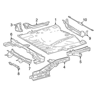 Lexus OE - Rear Body & Floor - Floor & Rails