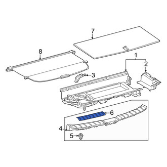 Lexus OE - Rear Left Liftgate Trim Scuff Plate