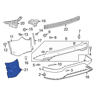 Lexus OE - Rear Right Bumper Splash Shield