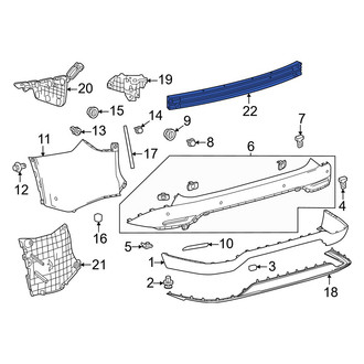 Lexus OE - Rear Bumper Impact Bar