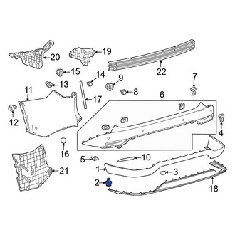 Lexus OE - Bumper Cover Retainer