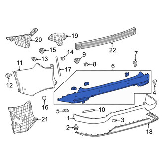 Lexus OE - Rear Bumper Extension