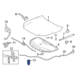 Lexus OE - Front Hood Safety Catch Spring