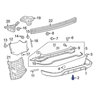 Lexus OE - Bumper Cover Retainer