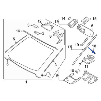 Lexus OE - Windshield Molding Rivet
