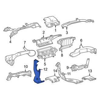 Lexus OE - Front Center Right Instrument Panel Air Duct