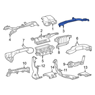 Lexus OE - Front Right Upper Instrument Panel Air Duct
