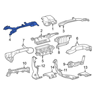 Lexus OE - Front Left Upper Instrument Panel Air Duct