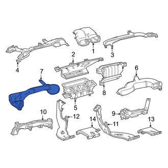Lexus OE - Front Center Left Instrument Panel Air Duct