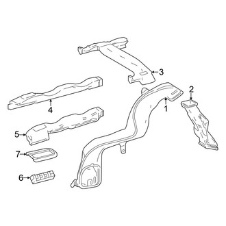 Lexus OE - Instrument Panel - Ducts (Rear, With Panoramic Roof)