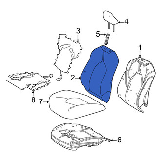 Lexus OE - Front Left Seat Back Cushion Cover